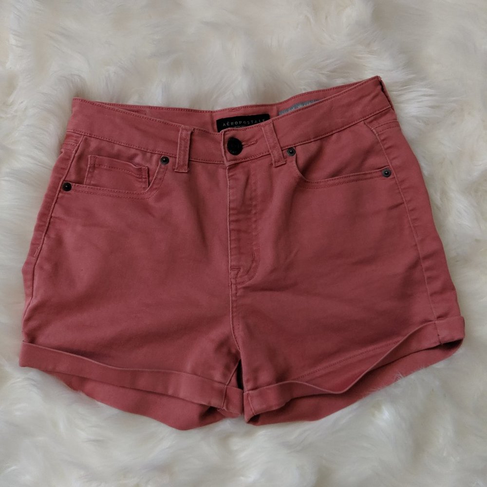 Aeropostale High-Waisted Coral Shorts